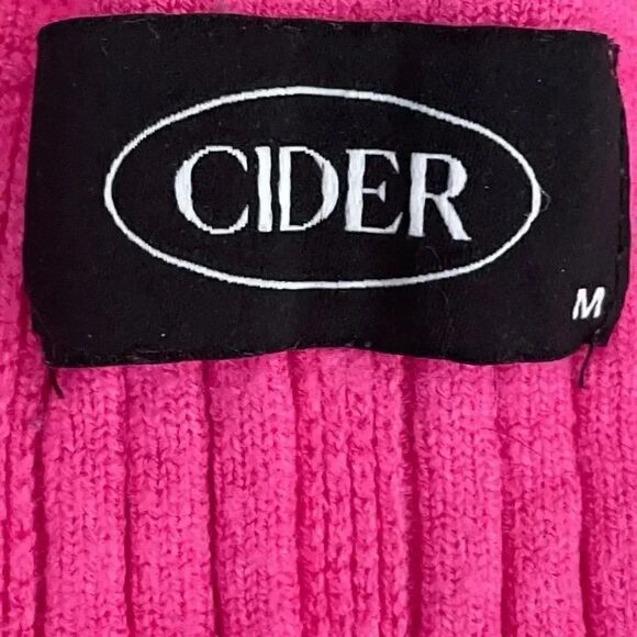 Cider Knit Jersey Women’s Pink & Orange Ribbed V-Neck Cropped Gypsy SZ S # 1117 - Picture 9 of 12